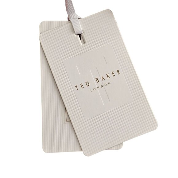 Ted Baker NWOT White Midi Skirt With Faux Waist Tie and Flowers Sz 1 4 - Picture 15 of 16